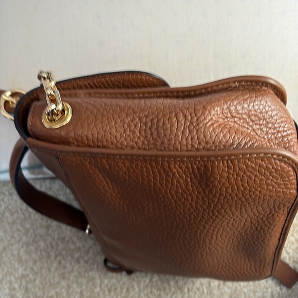Michael Kors Brown Pebble Leather Satchel Bag with Cross Body Strap - Picture 7 of 8